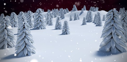 Obraz premium Composite image of digitally generated image of trees on