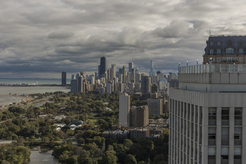 Fototapeta na wymiar View of downtown Chicago
