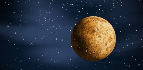Composite image of digitally generated full gold moon © vectorfusionart