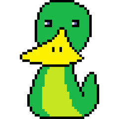vector pixel art duck