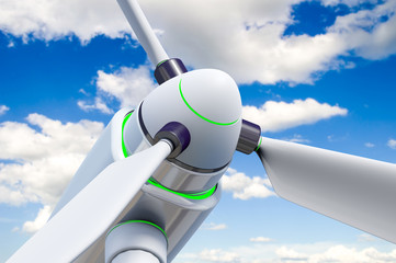 wind generator against a beautiful sky