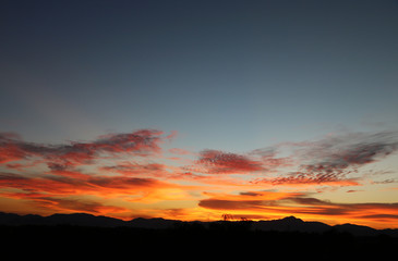 Evening sky in autumn happiness of Time