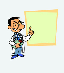 Asian doctor decided, somewhat angry. Is showing, as in a presentation, the data you want.