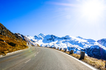 road at the grossglockner mountain