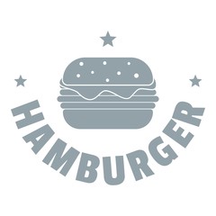 Hamburger logo, simple gray style