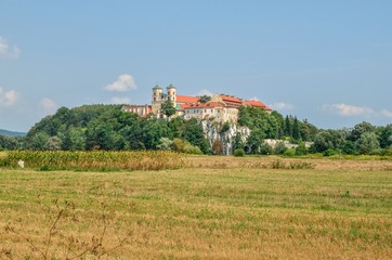 Beautiful historic monastery. Benedictine abbey in Tyniec near Krakow, Poland.