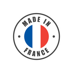 "Made in France" badge with French flag