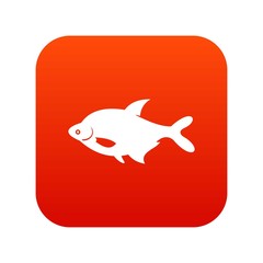 Fish icon digital red
