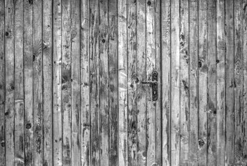 Wooden boards background in black and white