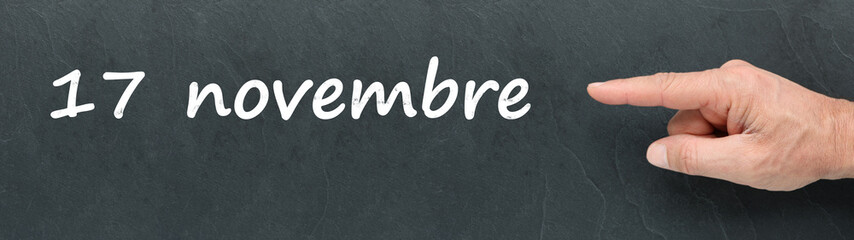 Fototapeta premium 17 novembre sur ardoise