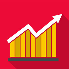 Best graph icon vector flat