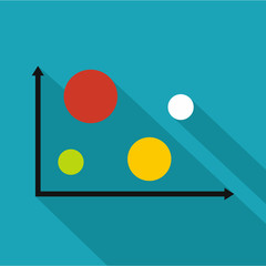 Finance diagram icon vector flat