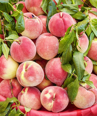 Fresh peaches an a local market.