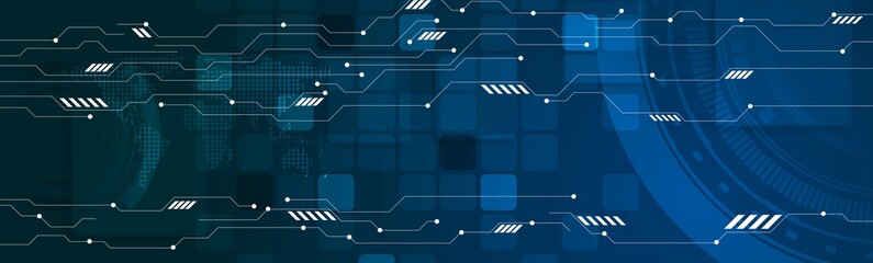 Abstract tech futuristic web header banner