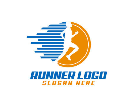 run logo, race logo, fitness logo
