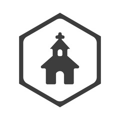 ikona sześciobok z zaokrąglonymi wewnątrz krawędziami