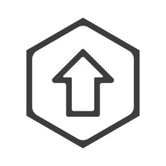 ikona sześciobok z zaokrąglonymi wewnątrz krawędziami