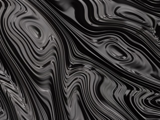 Obraz premium Czarny płynny fraktal