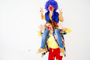 A portrait of a clown