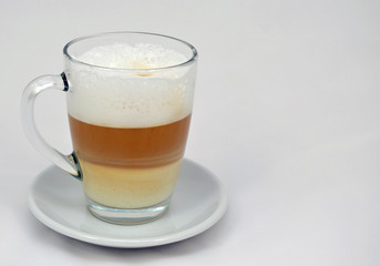 Latte in glass
