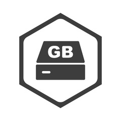 ikona sześciobok z zaokrąglonymi wewnątrz krawędziami