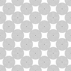Gray geometric ornament on white background. Seamless pattern