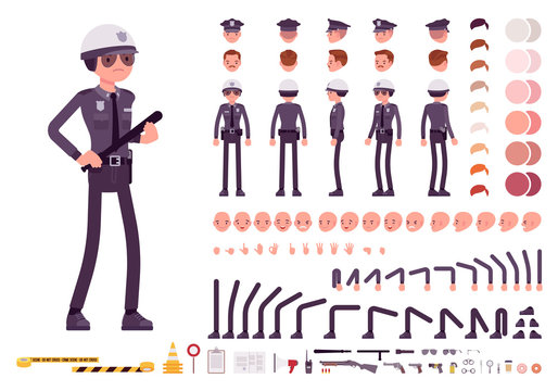Policeman character creation set