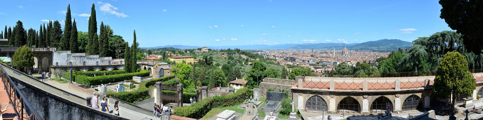 Fototapeta na wymiar Aerial panoramic view of Florence, Florence, Italy