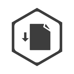 ikona sześciobok z zaokrąglonymi wewnątrz krawędziami