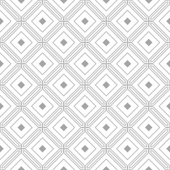 Gray geometric ornament on white background. Seamless pattern