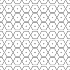 Gray on white geometric ornament. Seamless pattern