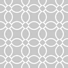 Gray and white geometric ornament. Seamless pattern
