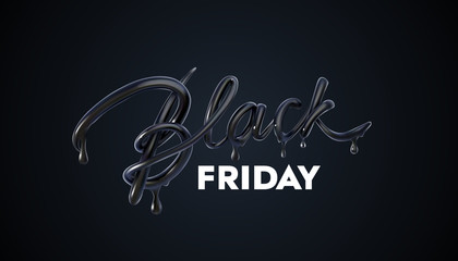 Black Friday Sale label. Vector ad illustration.