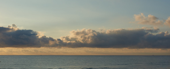 Beautiful sunrise above the Mediterranean Sea