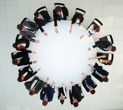 business team indicates the center of the round table.