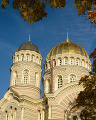 Fototapeta na wymiar Exterior of Nativity of Christ Cathedral in Riga, Latvia