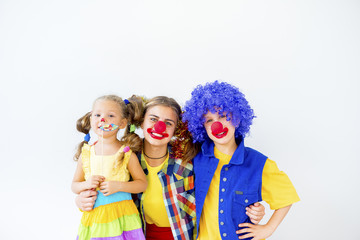 A portrait of a clown