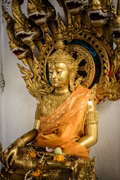 Bangkok Thailand: Buddha of Wat Nak Prok temple (178/, Soi Thoet Thai 46, Khwaeng Pak Khlong Phasi Charoen, Khet Phasi Charoen, Krung Thep Maha Nakhon 10160)