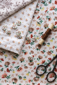 Floral motif sewing items