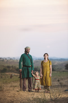 Family Travel In A Desert