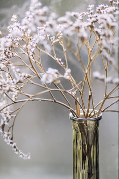 detail, vase with flowers