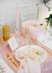 Wedding table setting.