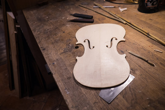 Work Desk with a Pice of Violin