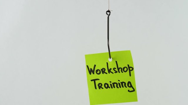 Illustration, on fishhook workshop training.