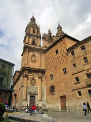 Fototapeta na wymiar Street scene in Salamanca, Spain.