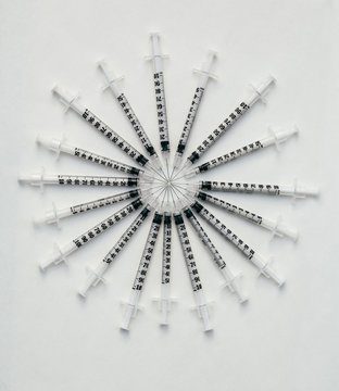 Hypodermic syringe background