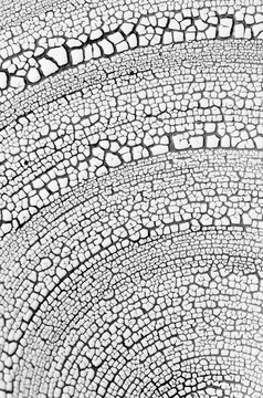 closeup macro macrophotograph black-and-white patterns textures ceramic bowl