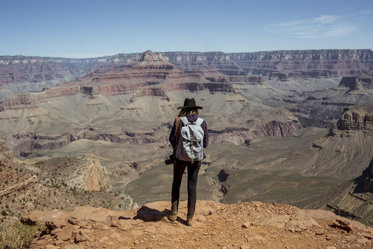 Young woman and the Grand Canyon