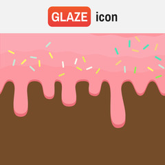 cream background cake. Flowing Ice Cream, food background