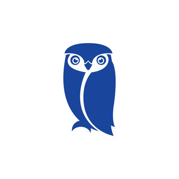 majestic owl logo design in bue